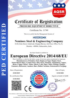 Pressure Equipment Directive Certificate